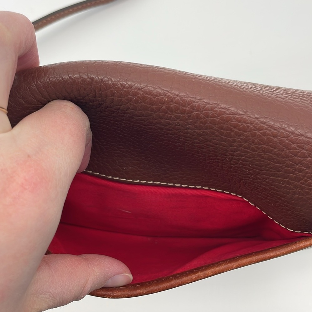 Dooney & Bourke Pebble Grain Saddle Bag in Brown A20 - Picture 7 of 11